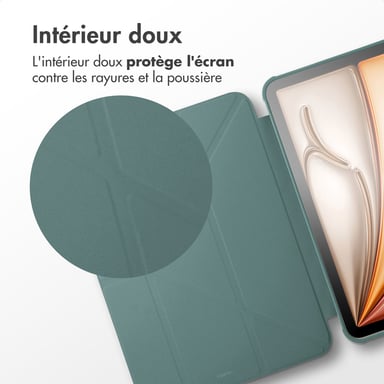 imoshion Coque tablette Origami pour Apple iPad 11 (2025) 11 pouces A16 / iPad 10 (2022) 10.9 pouces - Vert foncé