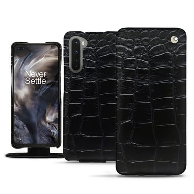 Funda de piel OnePlus Nord - Solapa vertical - Negro - Cueros especiales