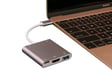 Adaptateur multiport USB-C pour USB, USB-C (USB PD), compatible 4K HDMI, Argent
