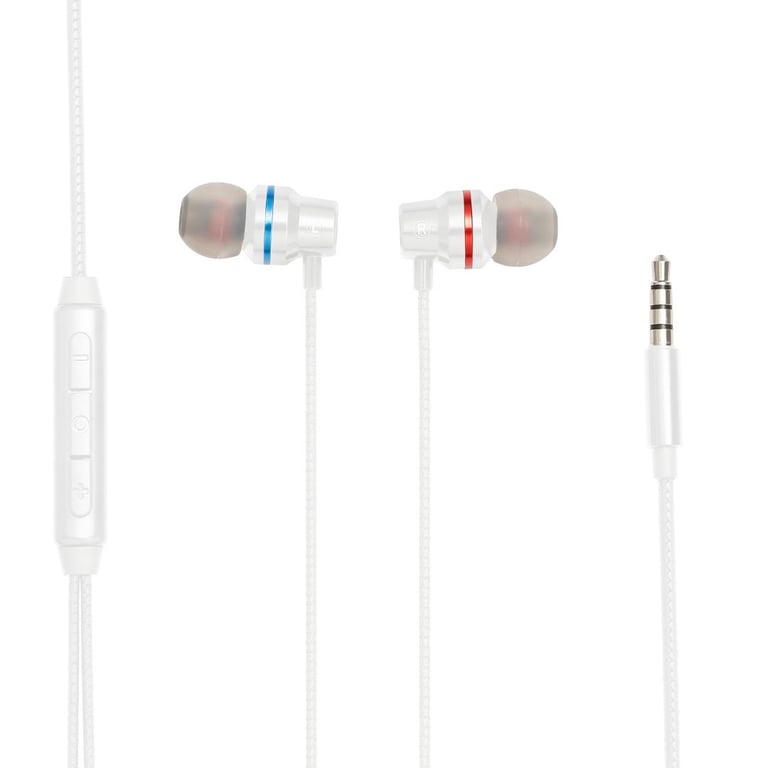 Ecouteurs WE avec micro NOIR1.2m jack 3.5mm boitier de controle intégré au cable Neuf - vue 2