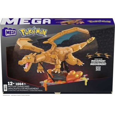 Mega Construx Pokemon Dracaufeu en mouvement