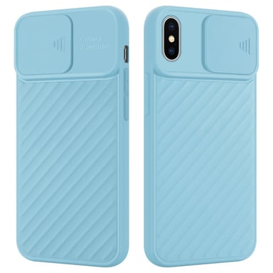 Coque pour Apple iPhone XS MAX en Mat Turquoise Housse de protection Étui en silicone TPU flexible et avec protection pour appareil photo