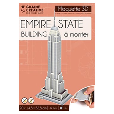 Modelo 3D del Empire State Building: Construcción con placas de espuma