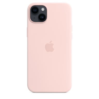 Coque en silicone avec MagSafe pour iPhone 14 Plus Rose craie