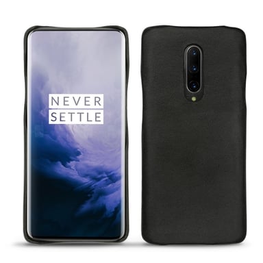 Coque cuir OnePlus 7 Pro -  - Noir - Cuir lisse premium