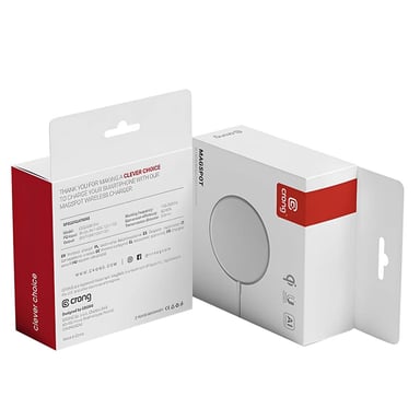 Crong Cargador MagSafe Inalámbrico de Inducción Qi 15W Compatible con iPhone Dorado