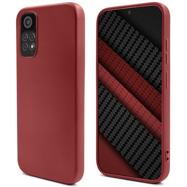 Moozy Lifestyle. Coque en Silicone pour Xiaomi Redmi Note 11 Pro 5G et 4G, Rose Vintage - Housse légère en Silicone Liquide avec Finition mate et Doublure en Microfibre Douce, Coque en Silicone Premium