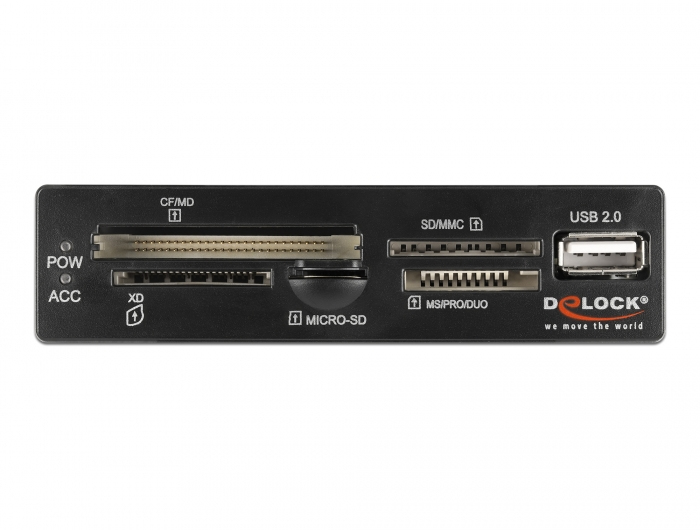DeLOCK Lecteur de cartes 3.5? USB 2.0 à 5 fentes + 1 x USB 2.0 Type A femelle Neuf - vue 3