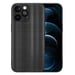 Coque pour Apple iPhone 12 PRO en Brushed Noir Housse de protection Étui en silicone TPU flexible au design brossé