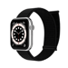 Bracelet en nylon à boucle auto-agrippante compatible avec Apple iWatch, confortable et résistant à la transpiration Black S