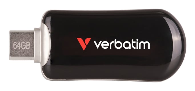Verbatim 30224 unidad flash USB 64 GB USB Tipo C 3.2 Gen 1 (3.1 Gen 1) Negro