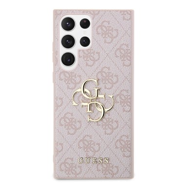 Guess Funda trasera para Samsung Galaxy S24 Ultra con 4G diseño elegante Rosa