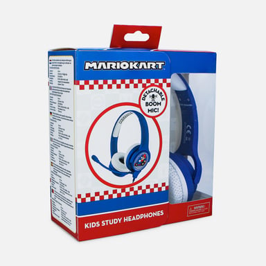 OTL Technologies Cuffie Super Mario Nintendo Mariokart con archetto cablato Blu, Bianco