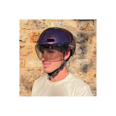 Casque vélo Cosmo Connected Fusion+ Violet Brillant Metallise