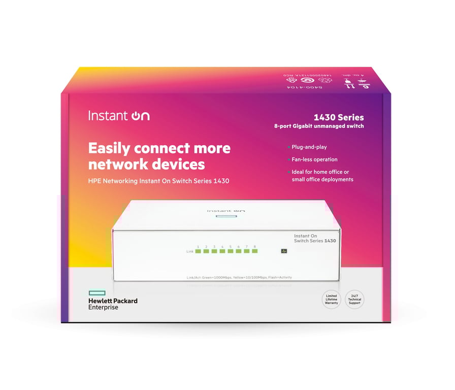 HPE Networking Instant On 1430 8G R8R45A - vue 2