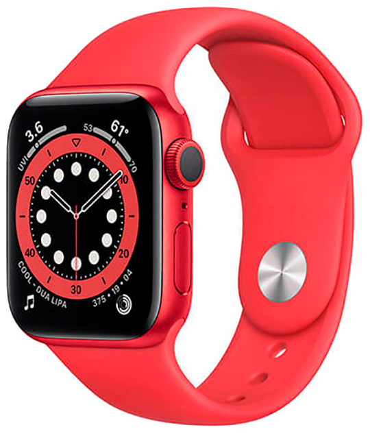 Watch Series 6 (GPS), Boîtier en Aluminium Product(Red) de 40mm, Bracelet Sport Product(Red)