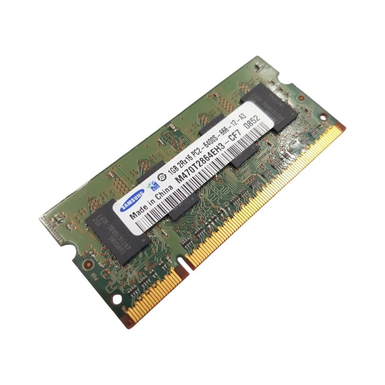 Barrette Mémoire 1Go RAM DDR2 SAMSUNG M470T2864EH3 CF7 SO DIMM PC2 - vue 2