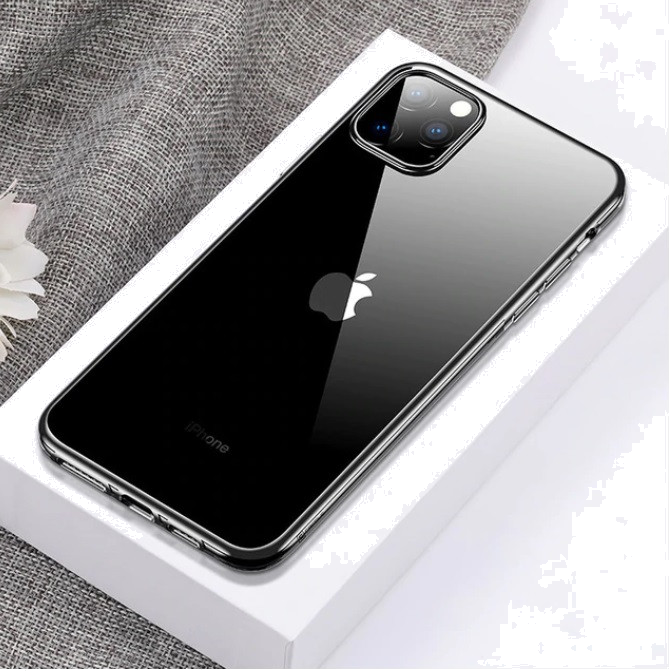 Coque Chrome Silicone pour IPHONE 12 Pro Max Contour Transparente Bumper Protection Gel Souple
