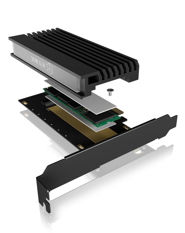 Carte Adaptateur ICY BOX IB-PCI214M2-HSL – PCIe 4.0 M.2 NVMe - vue 2
