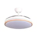 Ventilador de Techo LED Retráctil Yatek Rubia 60W Motor DC 6980 lm 6 Velocidades Mando a Distancia Luz Regulable Ø107 cm Blanco haya
