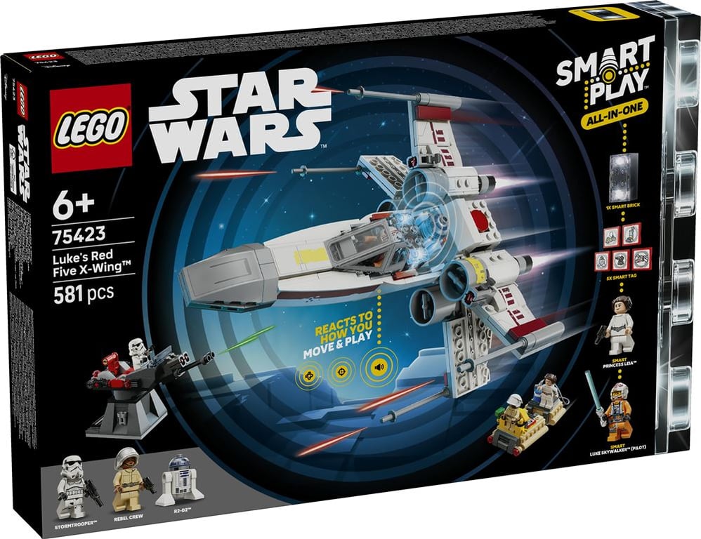 LEGO Star Wars 75423 SMART Play : le X-Wing Red Five de Luke - Neuf