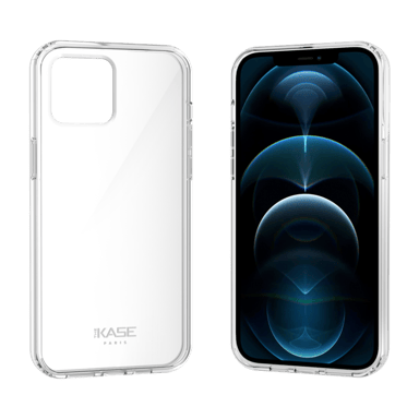 Custodia ibrida antibatterica invisibile per iPhone 12 Pro Max, trasparente