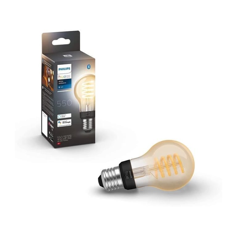 Ampoule LED connectée Philips Hue White Ambiance Filament E27 compatible  Bluetooth avec Alexa, Google et Homekit - Philips Hue