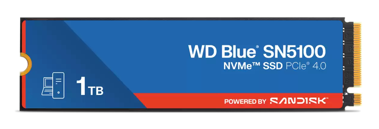 SanDisk WD Blue SN5100 1 To M.2 PCI Express 4.0 NVMe QLC 3D NAND - Neuf