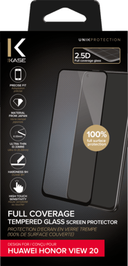 Pellicola protettiva in vetro temperato (100% di copertura della superficie) per Huawei Honor View 20, nero