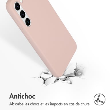 Accezz Coque Liquid Silicone pour Samsung Galaxy S23 Plus - Rose