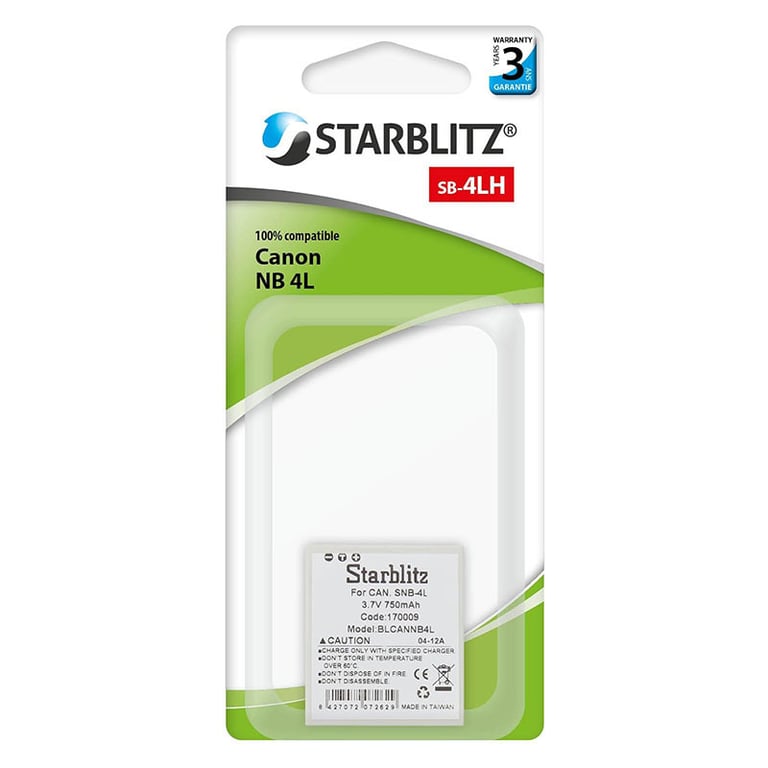 STARBLITZ Batterie Compatible avec CANON NB 4LH Neuf