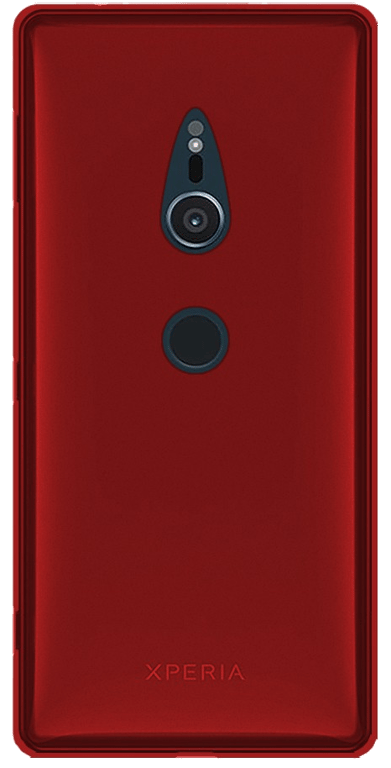 Coque silicone unie compatible Givré Rouge Sony Xperia XZ2