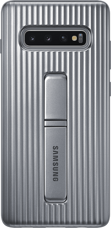 Coque Renforcée fonction Stand Argent pour Samsung G S10 Plus Samsung