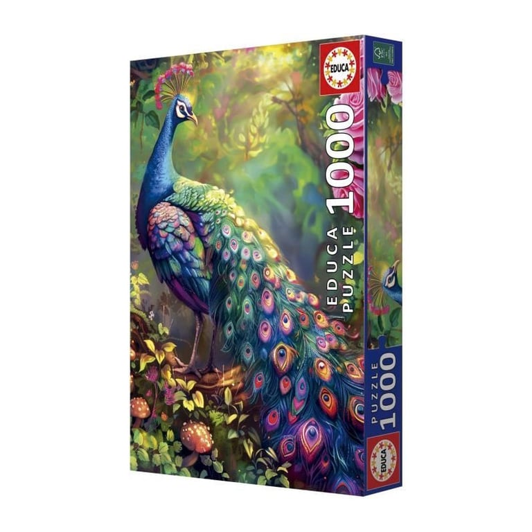 Educa Puzzle de 1000 pièces pour Adultes | Jardin de Paon Inclus Colle Fix Puzzle. Dimensions : 48 x 68 cm. À partir de 20262 - vue 8