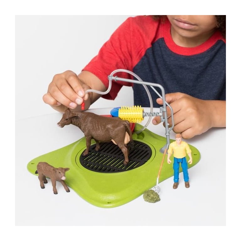 Station de lavage pour vache Coffret de jeu avec 1 figurine de vache 1 veau et 1 figurine humaine SCHLEICH 42529 FARM WORLD - vue 3