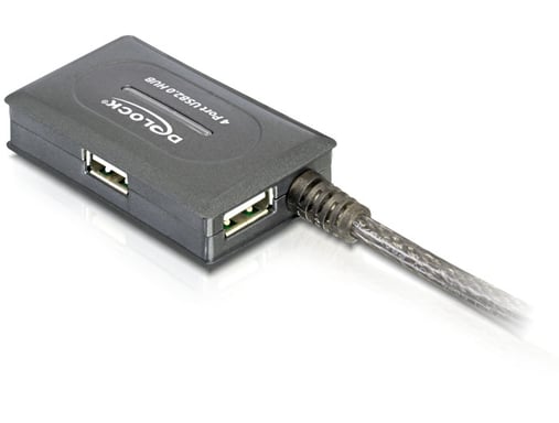 DeLOCK Câble prolongateur USB 2.0 de 10 m active avec concentrateur 4 ports