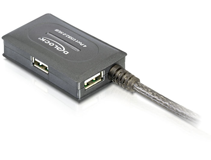 Delock USB 2.0 Extension Cable 10 active with 4 port Hub Concentrateur hub 4 x USB 2.0 - vue 3