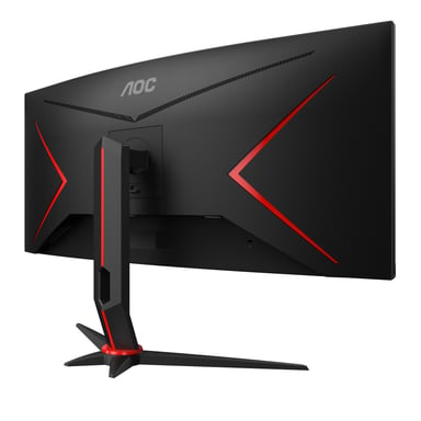 AOC G2 CU34G2X/BK 86,4 cm (34'') 3440 x 1440 pixel Quad HD LED Monitor PC a schermo piatto Nero, Rosso