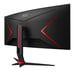 AOC G2 CU34G2X/BK 86,4 cm (34'') 3440 x 1440 pixel Quad HD LED Monitor PC a schermo piatto Nero, Rosso