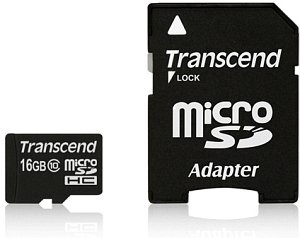 Transcend 16GB microSDHC Classe 10 UHS-I 16GB MLC Classe 10