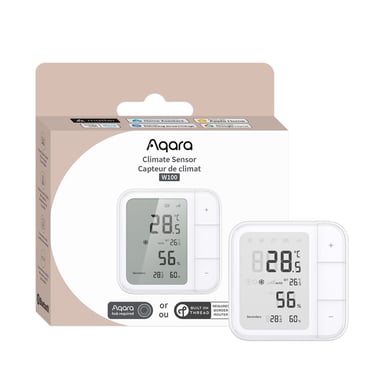 Aqara W100 Sensor Inteligente de Temperatura / Humedad con Pantalla LCD Blanco