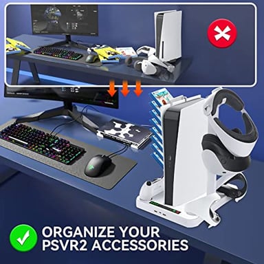 Rejilla de refrigeración para estaciones de carga PS VR2 y PS5 White