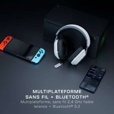 Turtle Beach Stealth 600 Console Blanc Casque Gaming sans Fil w/ 80hr Batterie, Écouteurs de 50mm et Bluetooth pour Xbox Series X ou S, PC et Mobile