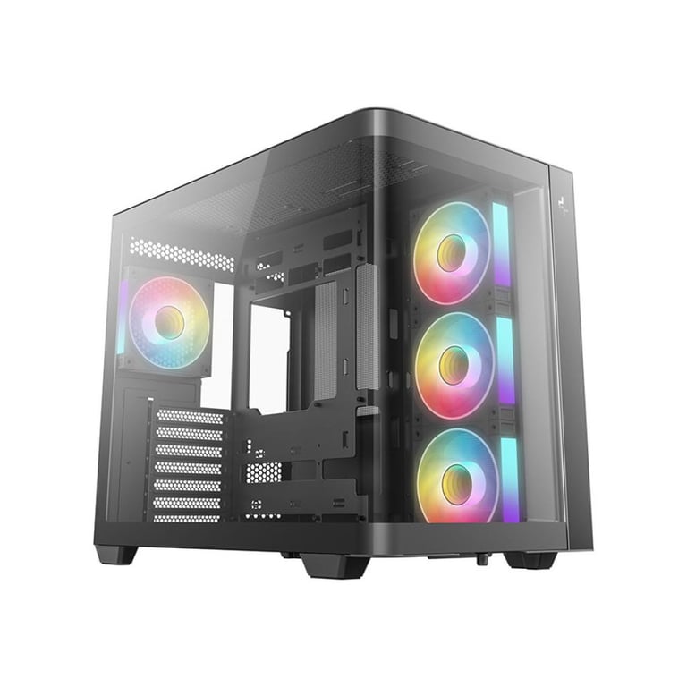 Boîtier PC tour DeepCool CG530U 4F ATX micro ATX ITX 4 ventilateurs 120 mm verre trempé Neuf
