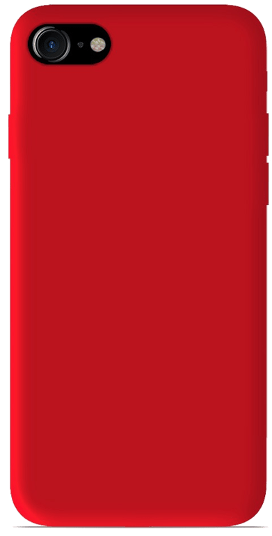 Coque silicone unie compatible Mat Rouge Apple iPhone 8 Plus