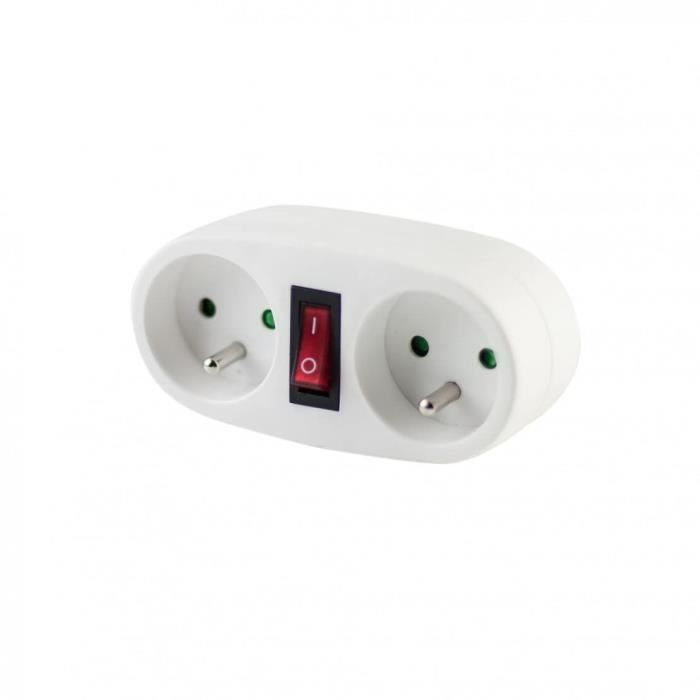 CHACON Prise biplite 2x16A avec interrupteur Lot de 3 - vue 3