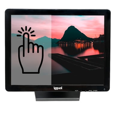 iggual Monitor táctil resistivo 17'' USB VGA HDMI