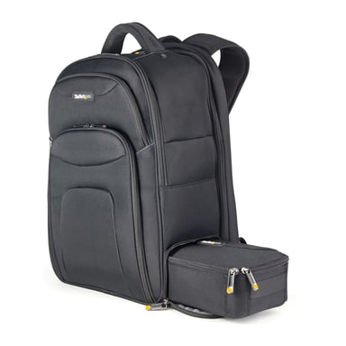 StarTech.com Mochila Ergonómica con Carcasa de Accesorios Removible para Ordenador Portátil de 17,3 Pulgadas - Morral para Profesionales de la Informá