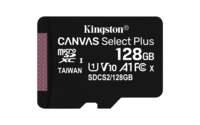 SD MICRO 128Go CL10 UHS-I AVEC 100MB/S LET.85MB/S SCRIT.KINGSTON - Neuf