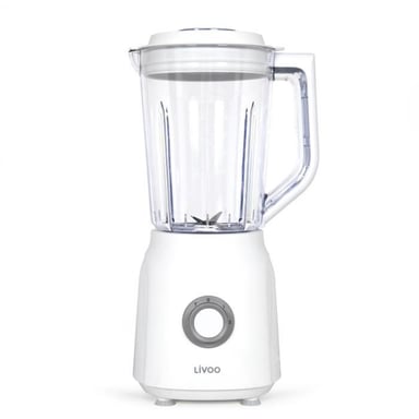 Frullatore - LIVOO - 1,5 L - 600 W - 22 000 giri/min - 2 velocità - Turbo bianco